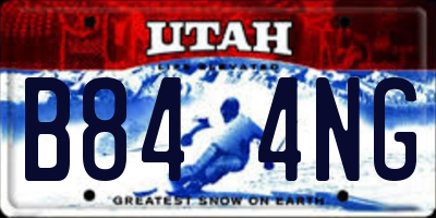 UT license plate B844NG