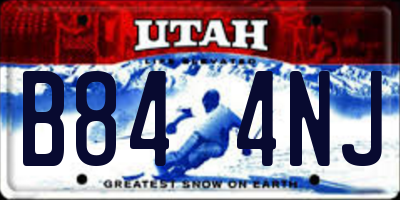 UT license plate B844NJ
