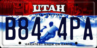 UT license plate B844PA