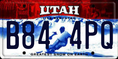 UT license plate B844PQ