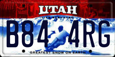 UT license plate B844RG