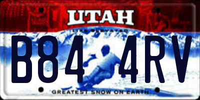 UT license plate B844RV