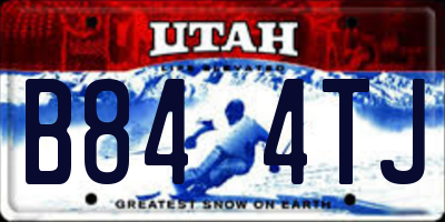 UT license plate B844TJ