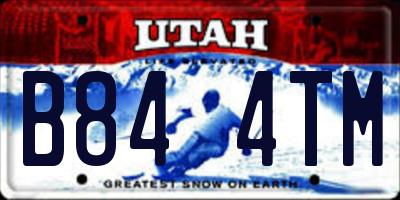 UT license plate B844TM
