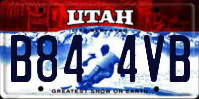 UT license plate B844VB
