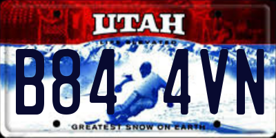 UT license plate B844VN