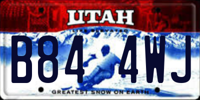 UT license plate B844WJ