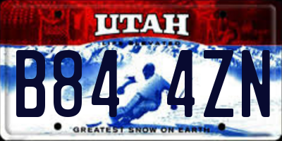 UT license plate B844ZN