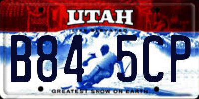 UT license plate B845CP