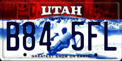 UT license plate B845FL