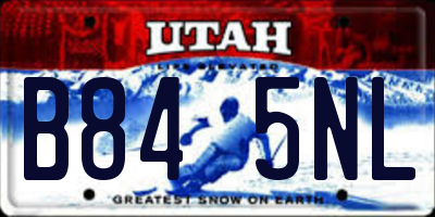 UT license plate B845NL