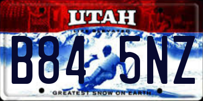 UT license plate B845NZ