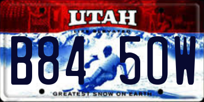 UT license plate B845OW
