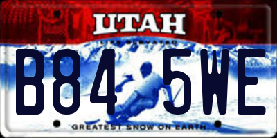 UT license plate B845WE