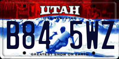 UT license plate B845WZ