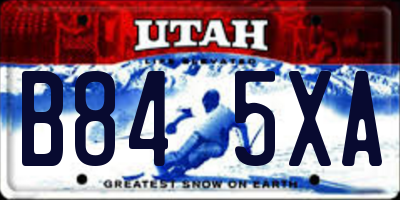 UT license plate B845XA
