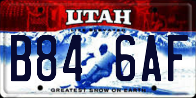 UT license plate B846AF