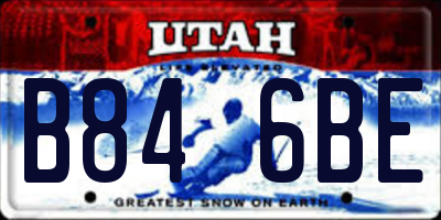 UT license plate B846BE
