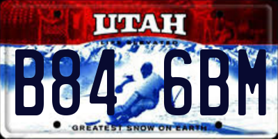 UT license plate B846BM