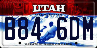 UT license plate B846DM
