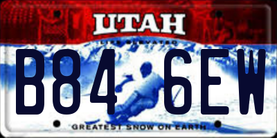 UT license plate B846EW