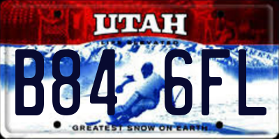 UT license plate B846FL