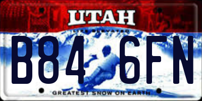 UT license plate B846FN