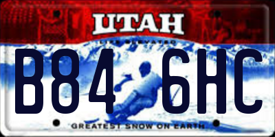 UT license plate B846HC