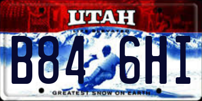 UT license plate B846HI