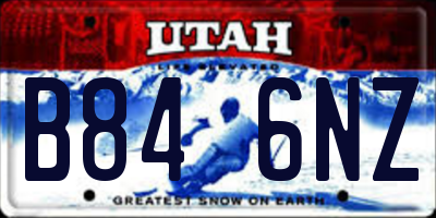 UT license plate B846NZ