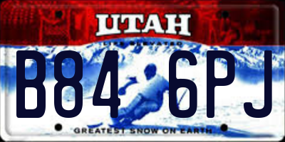 UT license plate B846PJ
