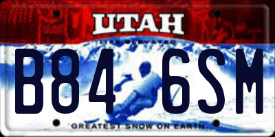 UT license plate B846SM