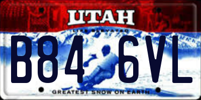 UT license plate B846VL