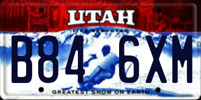 UT license plate B846XM