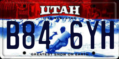 UT license plate B846YH