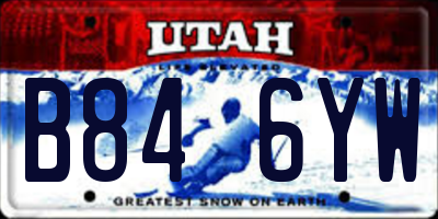 UT license plate B846YW