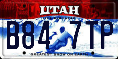 UT license plate B847TP