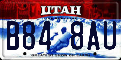 UT license plate B848AU