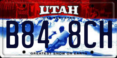 UT license plate B848CH