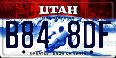 UT license plate B848DF