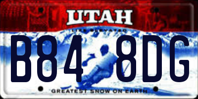 UT license plate B848DG