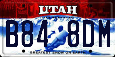 UT license plate B848DM