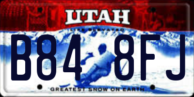 UT license plate B848FJ