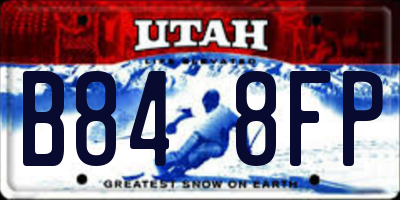 UT license plate B848FP
