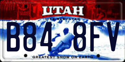 UT license plate B848FV