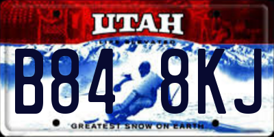UT license plate B848KJ