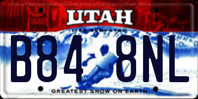 UT license plate B848NL