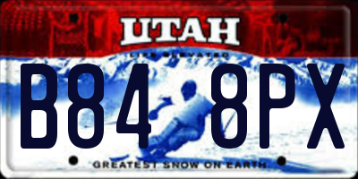 UT license plate B848PX