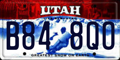 UT license plate B848QO