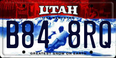 UT license plate B848RQ
